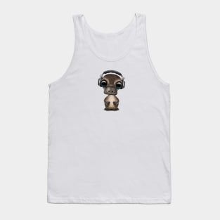 Cute Baby Platypus Deejay Wearing Headphones Tank Top